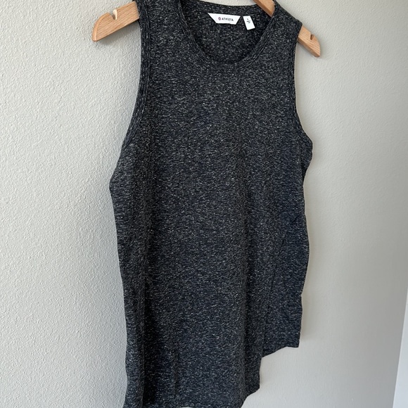 Athleta Heather Gray Crossover Getaway Workout Tank Top Small - Picture 3 of 9